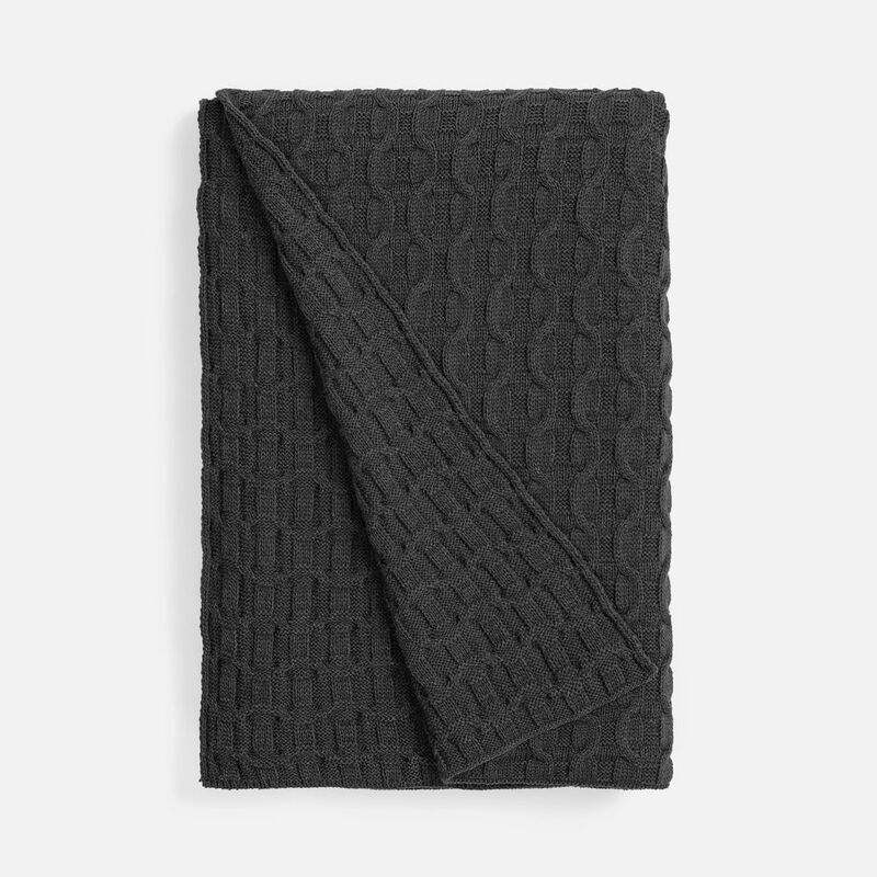 Плед Braidera, темно-серый меланж (асфальт) арт.19247.33