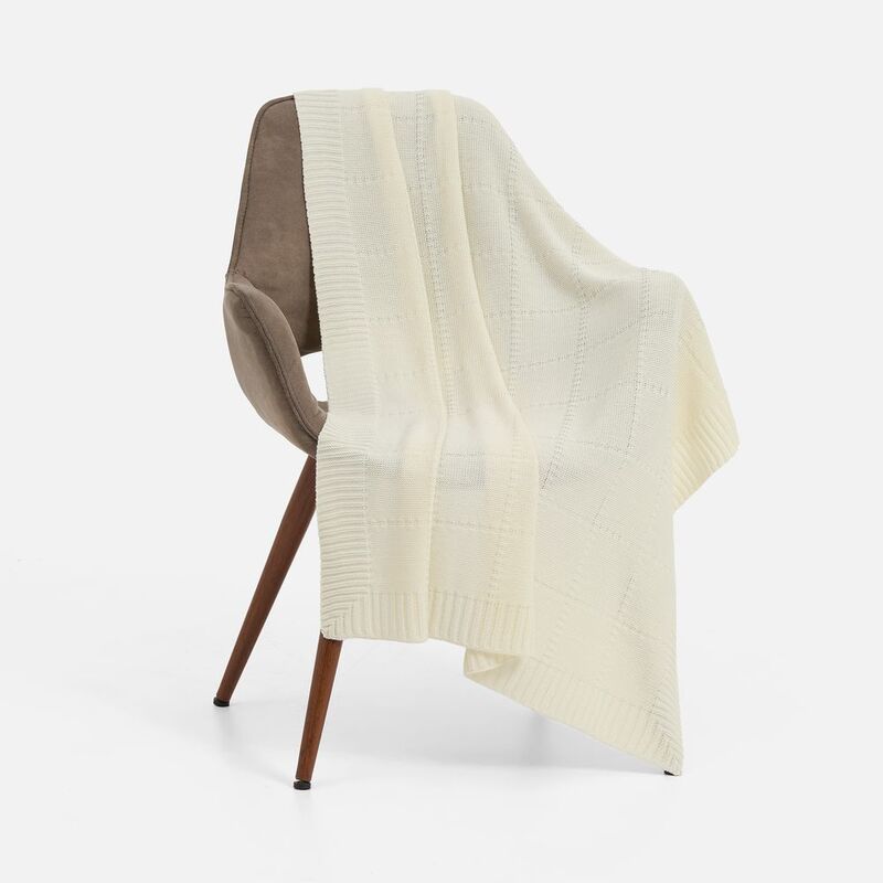 Плед Quadrisma, белый (молочный) арт.19248.61