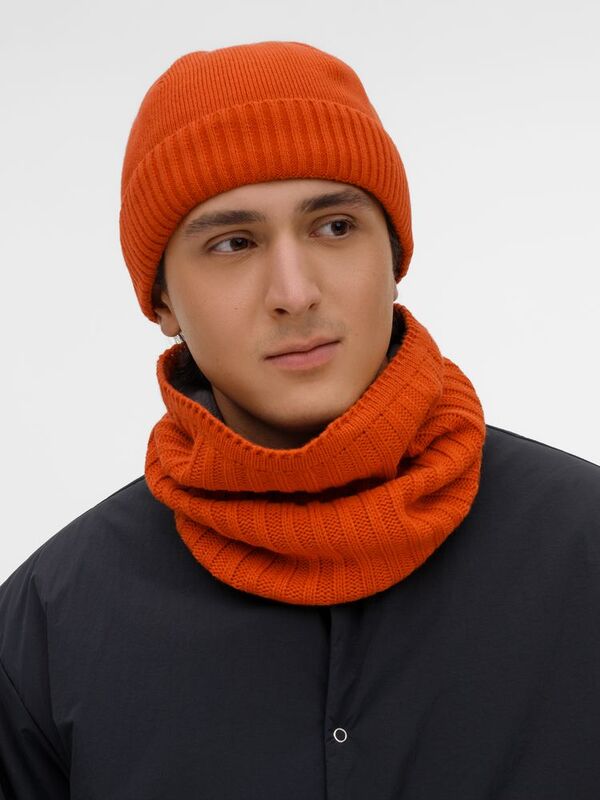 Шапка ComFleece, темно-оранжевая (кирпичная) арт.19249.20