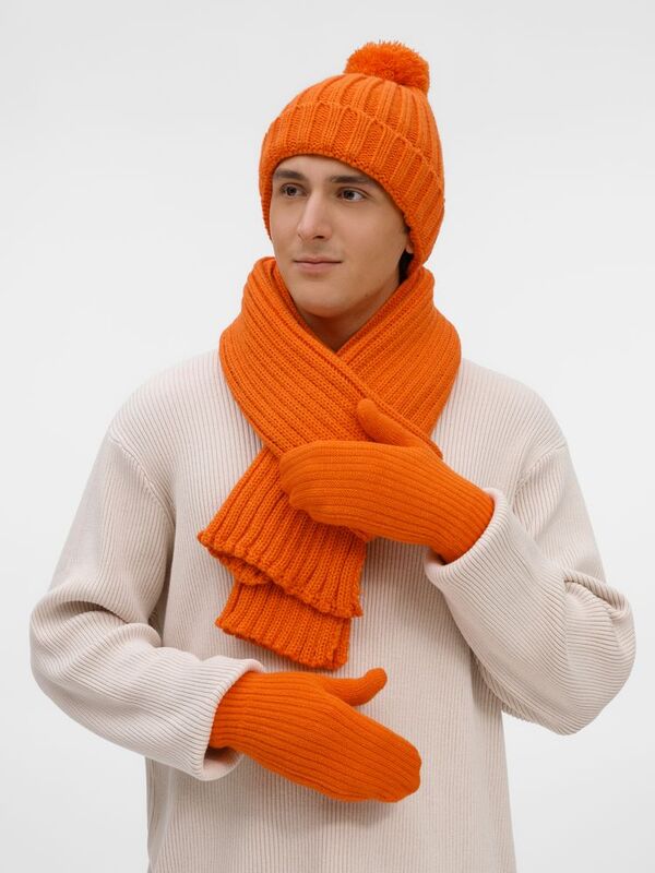 Шарф HappyGo, оранжевый арт.28899.20