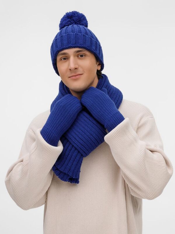 Шарф HappyGo, синий арт.28899.40