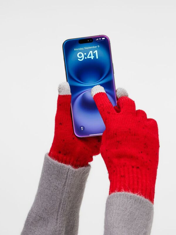 Перчатки сенсорные Spotti Senso, красные арт.28900.50