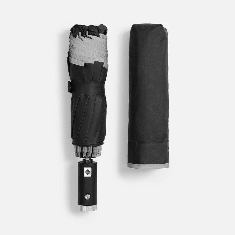 Зонт обратного сложения Norsken с фонариком, черный арт.20178.30