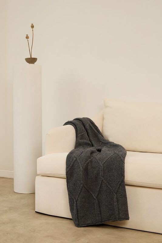 Плед Curve Verve, серый меланж (маренго) арт.20706.28