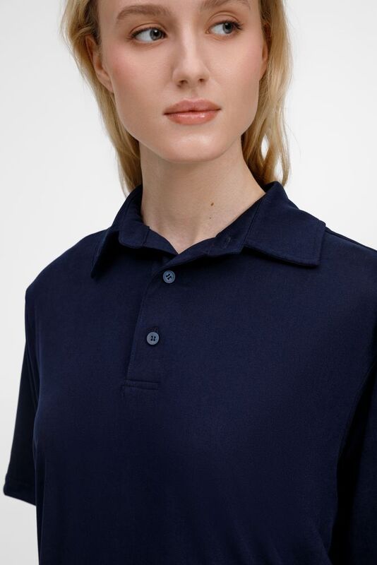 Рубашка поло унисекс Senti, темно-синяя арт.20186.40