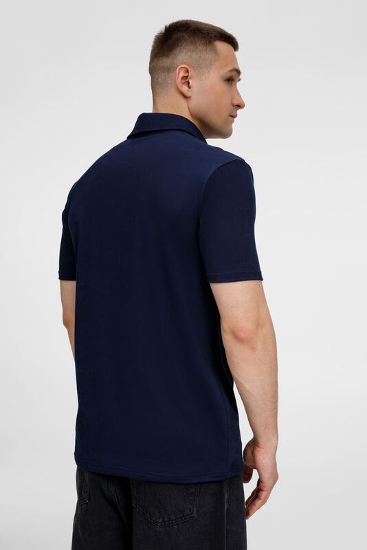 Рубашка поло унисекс Senti, темно-синяя арт.20186.40