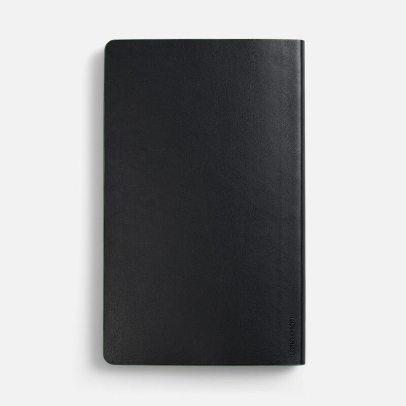 Ежедневник Trait, недатированный, черный с зеленым арт.14097.39