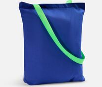 Шопер B4, синий с зелеными ручками арт.19214.41
