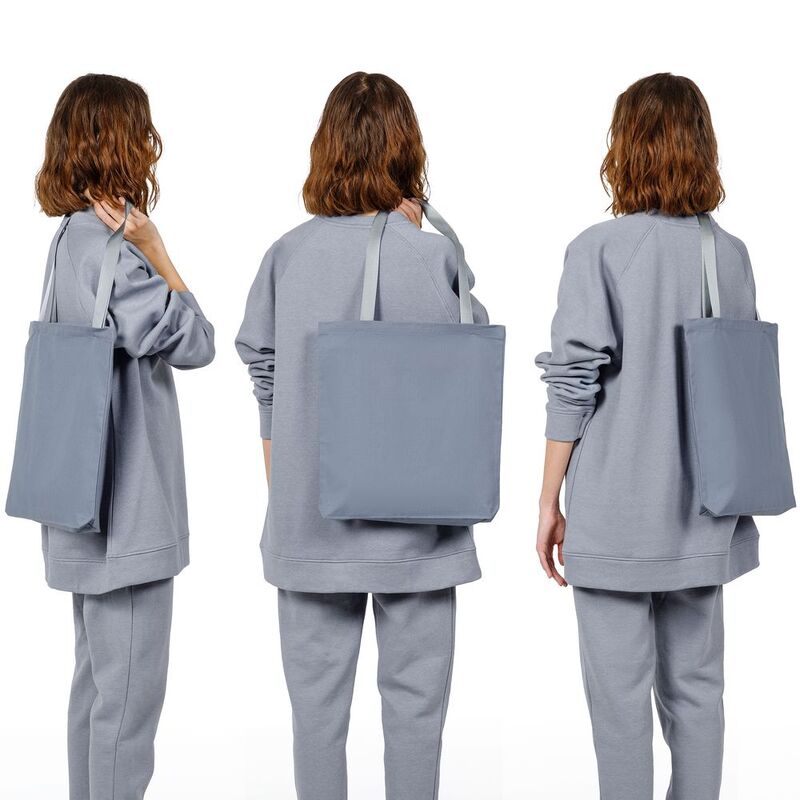 Шопер B5, серый с серыми ручками арт.19215.10