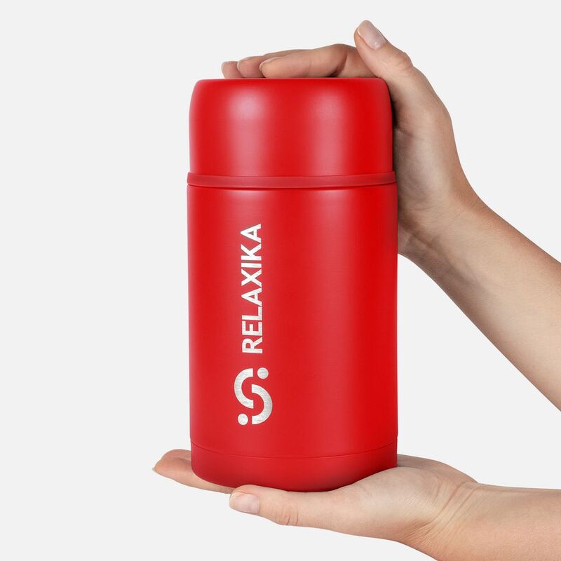 Термос для еды Relaxika 1000, красный арт.15476.50