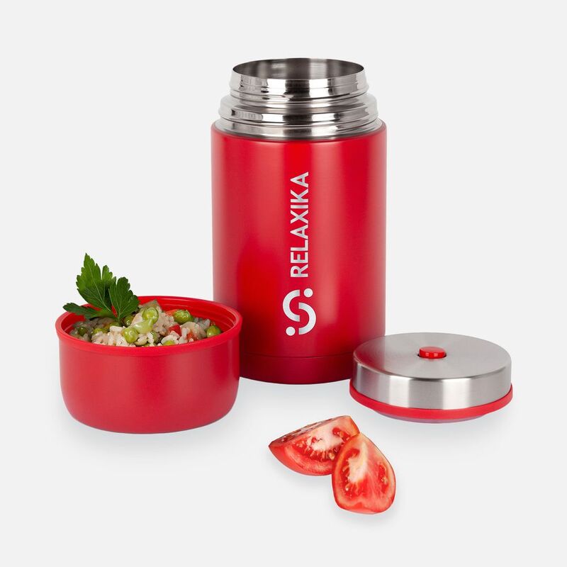 Термос для еды Relaxika 1000, красный арт.15476.50