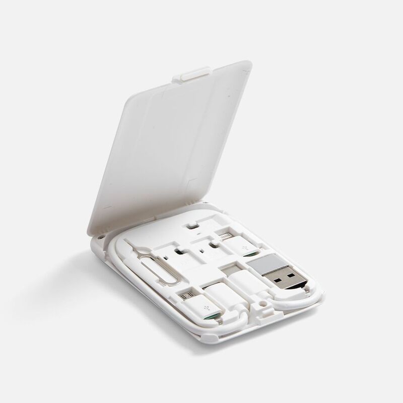 Органайзер с беспроводной зарядкой и набором адаптеров Octopod, белый арт.16877.60