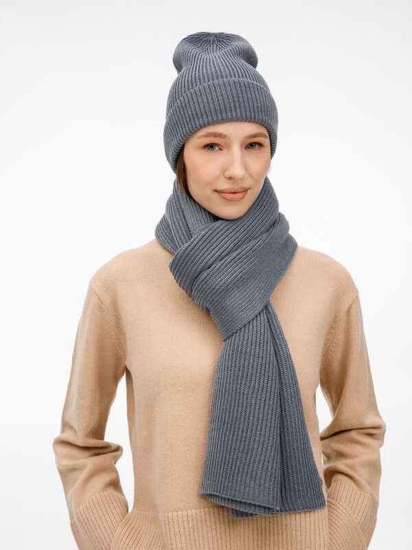 Шапка Nobilis Mono, серая (стальная) арт.19909.27