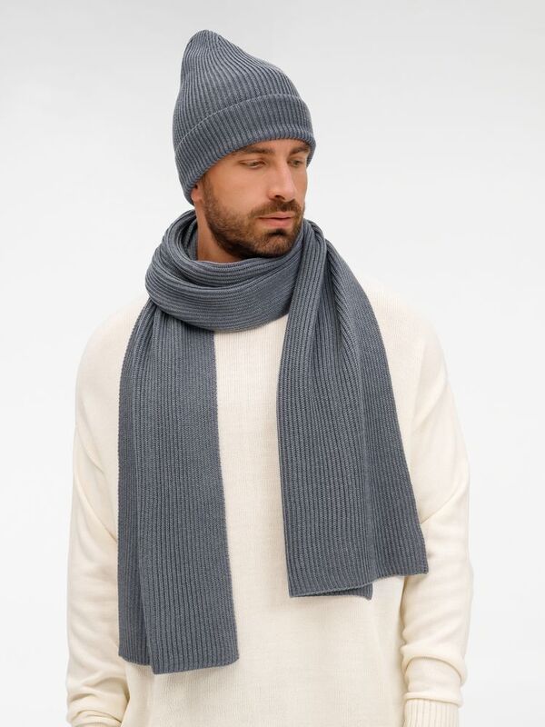 Шапка Nobilis Mono, серая (стальная) арт.19909.27