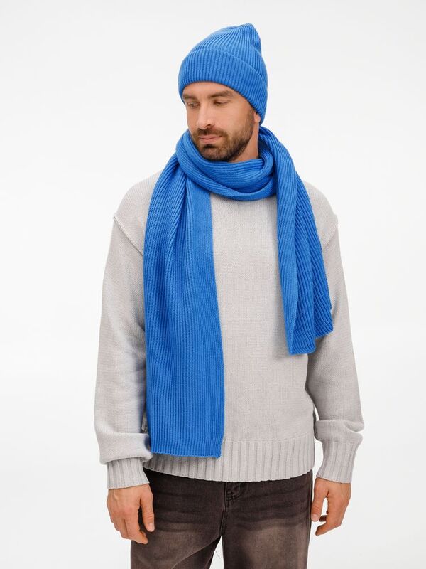 Шапка Nobilis Mono, синяя (аква) арт.19909.48