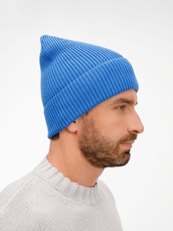 Шапка Nobilis Mono, синяя (аква) арт.19909.48