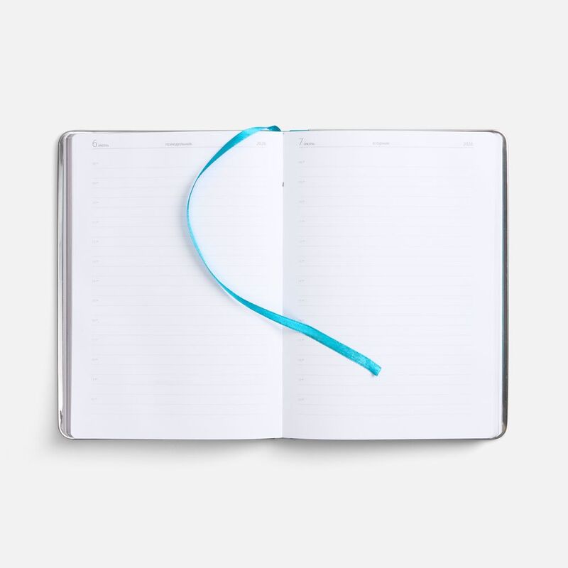 Ежедневник Metal Frame на заказ, датированный, бирюзовый арт.18859.49