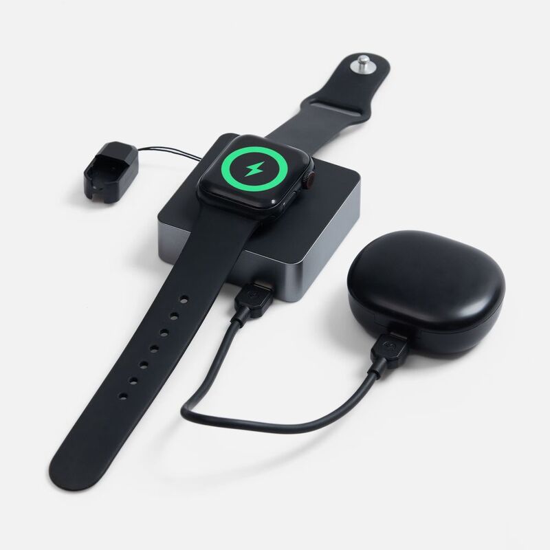 Внешний аккумулятор с беспроводной зарядкой Aura Power 5000 мАч, серый арт.18455.10