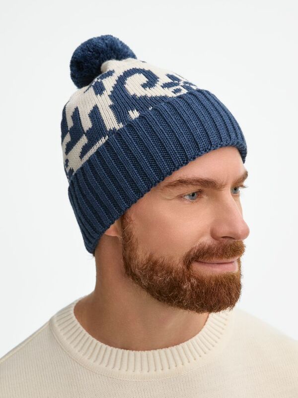 Шапка Wintertude, синяя с белым арт.21284.46