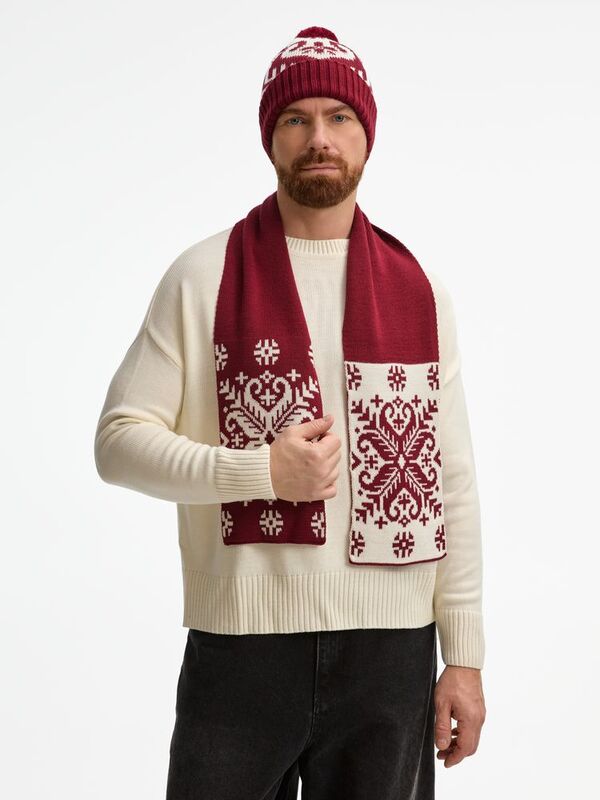 Шапка Wintertude, красная с белым арт.21284.56