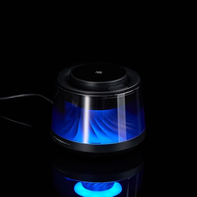 Bluetooth-колонка с подсветкой и беспроводной зарядкой Quantium, черная арт.18395.30