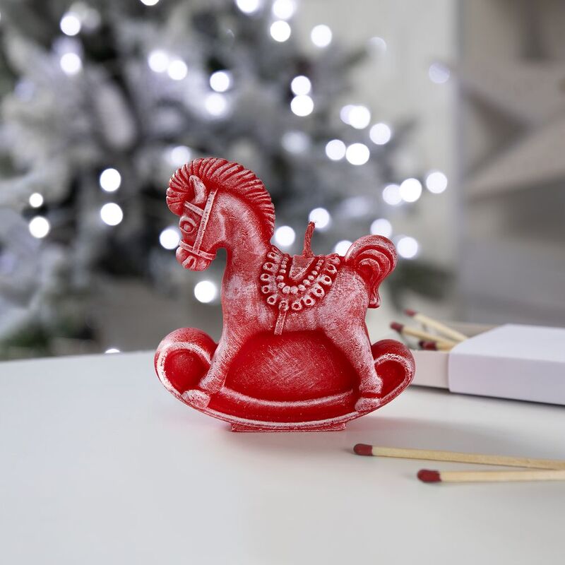 Свеча фигурная &laquo;Лошадка-качалка&raquo;, красная арт.20333.50