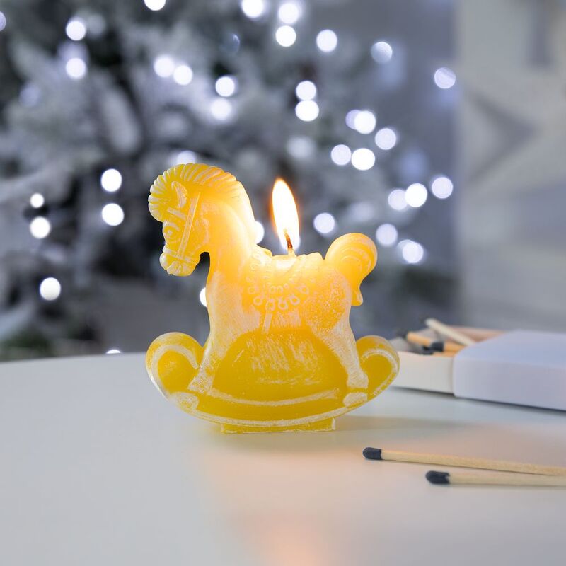 Свеча фигурная &laquo;Лошадка-качалка&raquo;, желтая арт.20333.80
