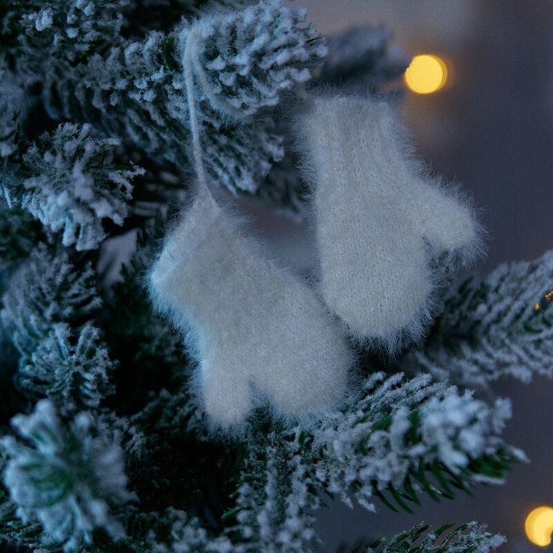 Подвеска на елку &laquo;Вьюжка&raquo;, варежки, белая арт.19261.60