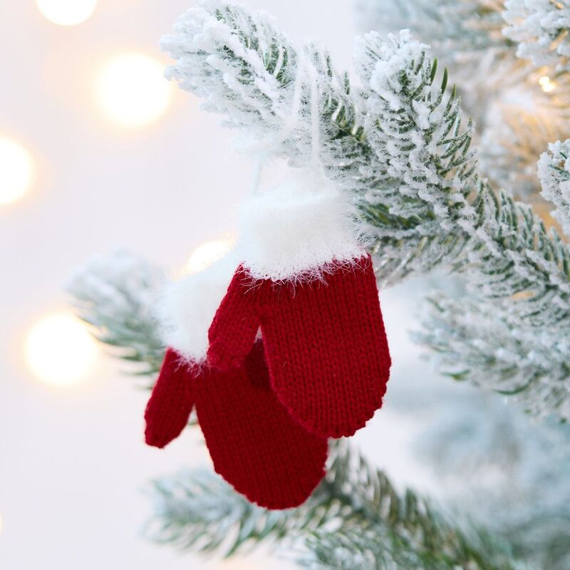 Подвеска на елку &laquo;Вьюжка&raquo;, варежки, красная арт.19261.50