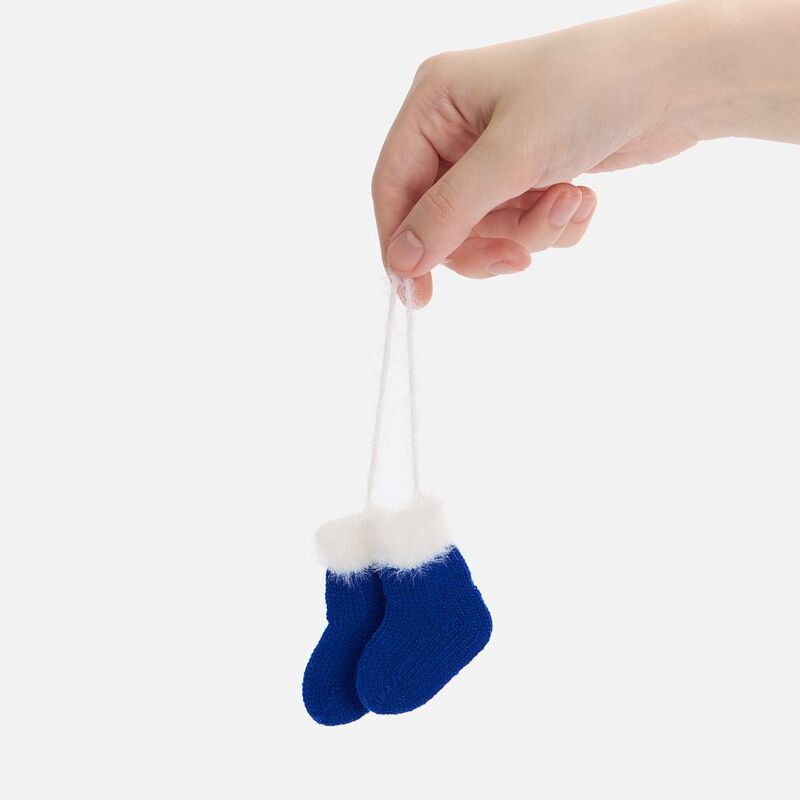 Подвеска на елку &laquo;Вьюжка&raquo;, носочки, синяя арт.19262.40