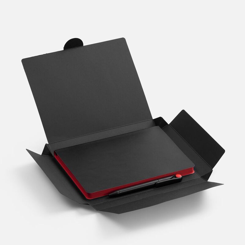 Набор Doppio, черный с красным арт.20975.53