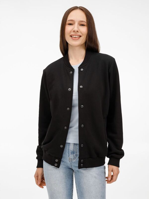 Бомбер унисекс Nuppu, черный арт.20189.30