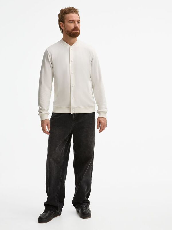 Бомбер унисекс Nuppu, молочно-белый арт.20189.60