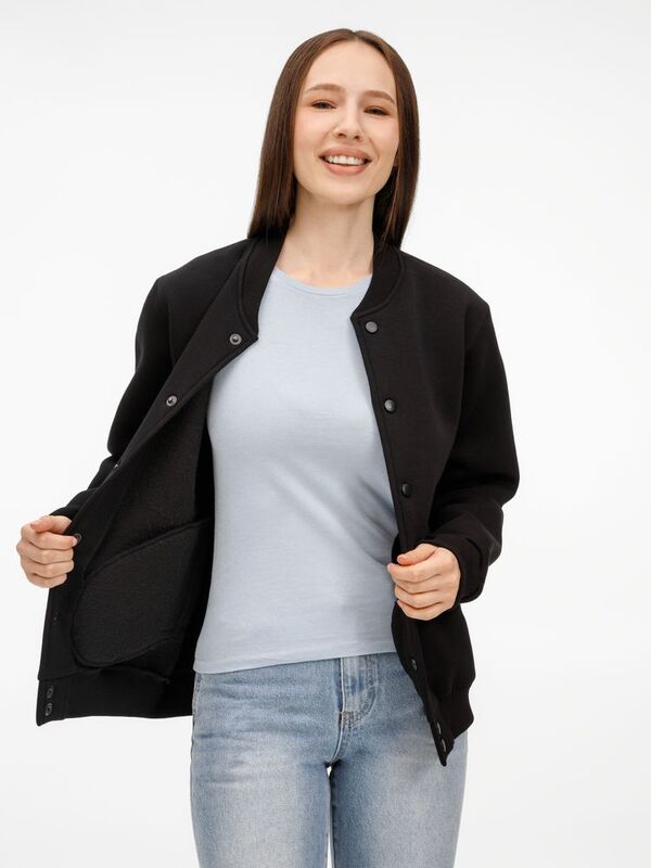 Бомбер унисекс AtmosWear, черный арт.20190.30