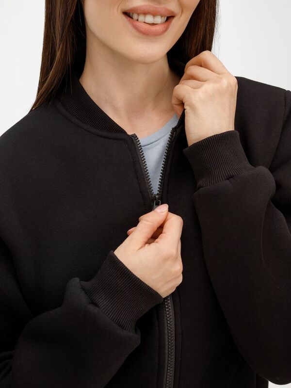 Бомбер унисекс Estado, черный арт.20192.30