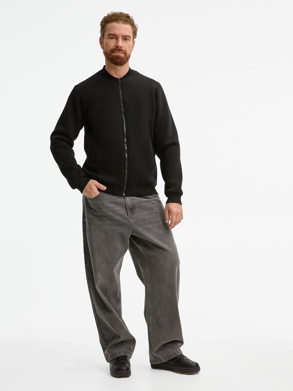 Бомбер унисекс Estado, черный арт.20192.30