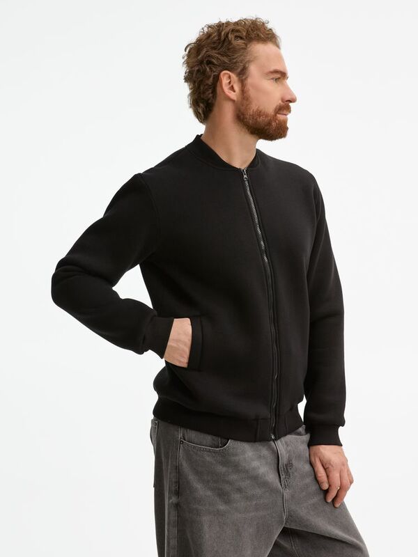 Бомбер унисекс Estado, черный арт.20192.30