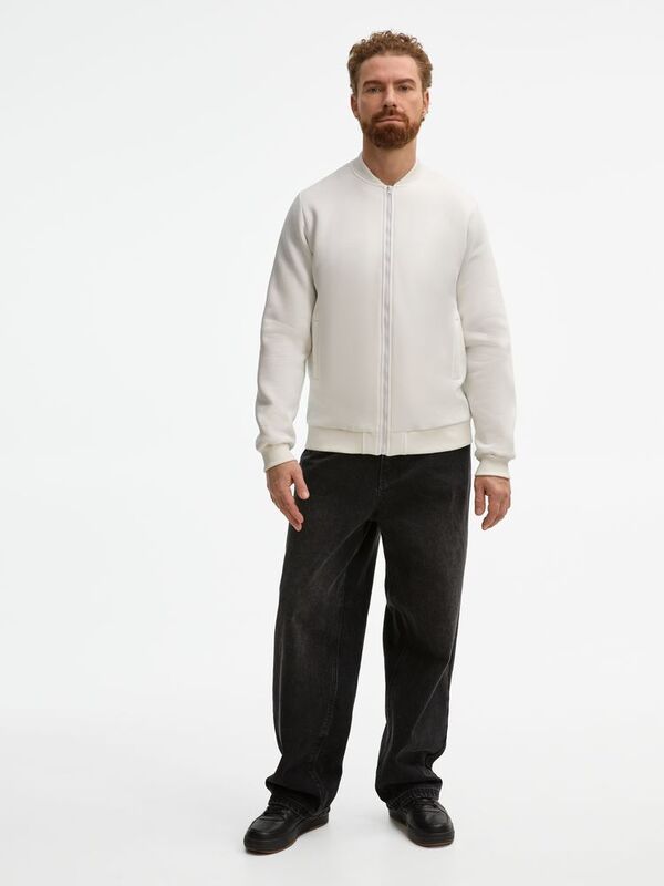 Бомбер унисекс Estado, молочно-белый арт.20192.60