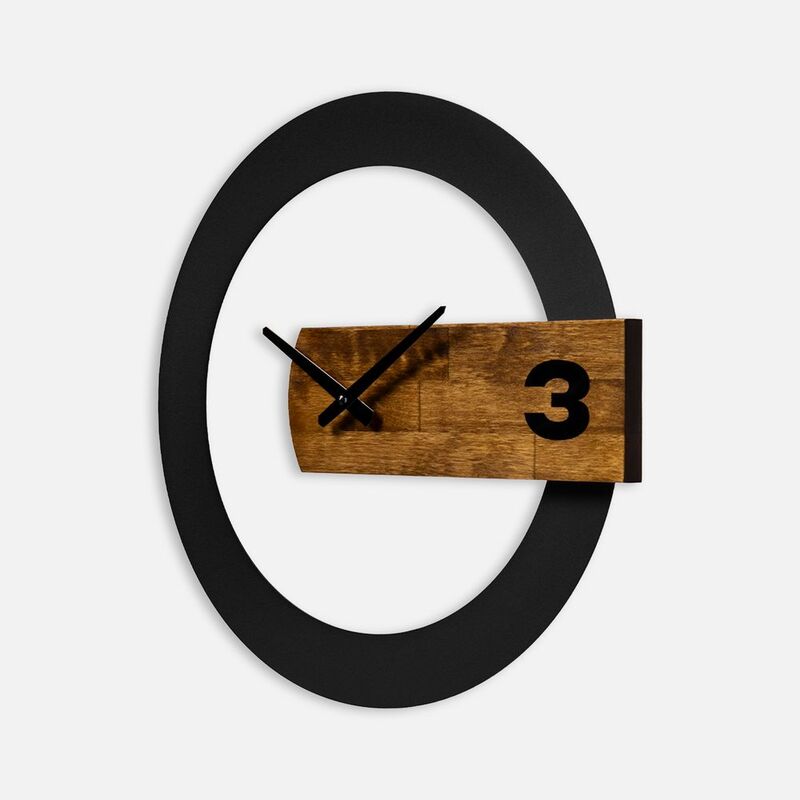 Часы TimeLord, черные с коричневым арт.19232.35