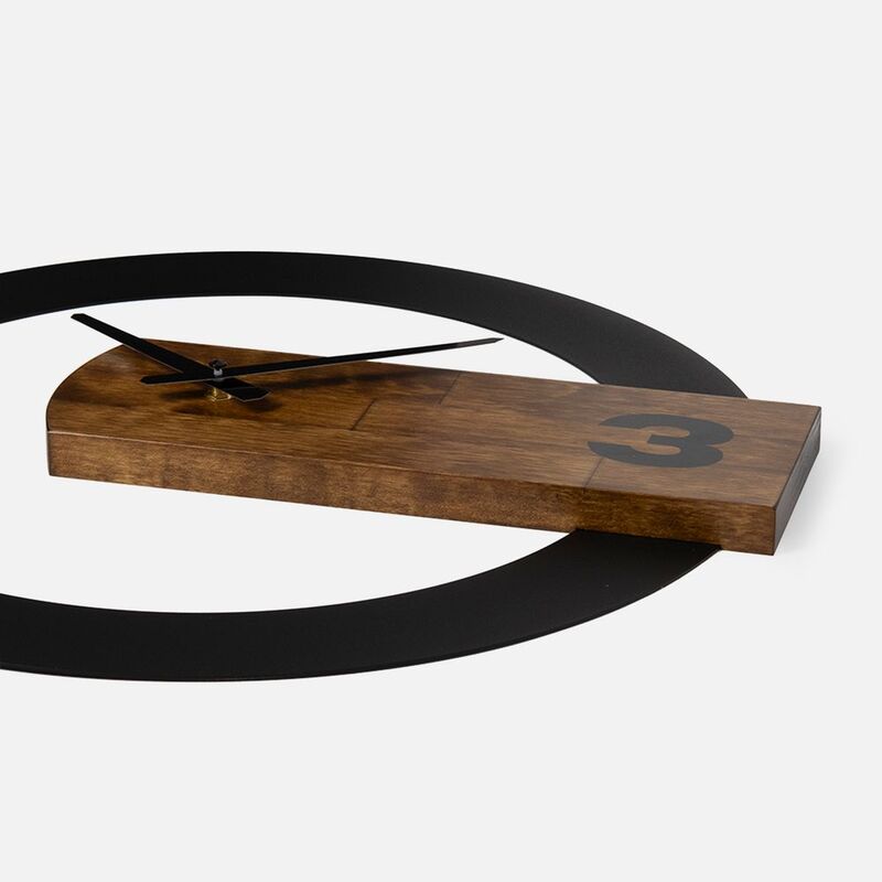 Часы TimeLord, черные с коричневым арт.19232.35