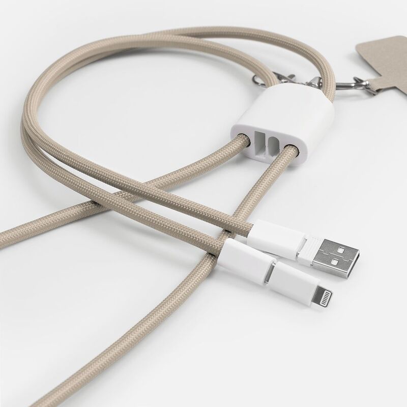 Кабель-ланьярд energyFlex Pro, серо-бежевый арт.21327.10