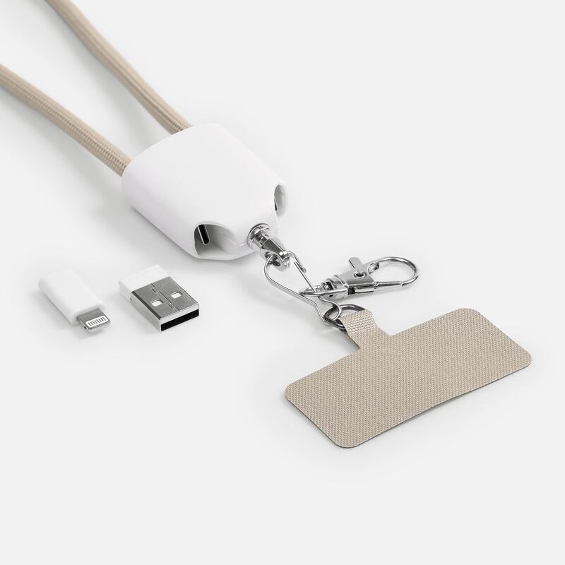 Кабель-ланьярд energyFlex Pro, серо-бежевый арт.21327.10