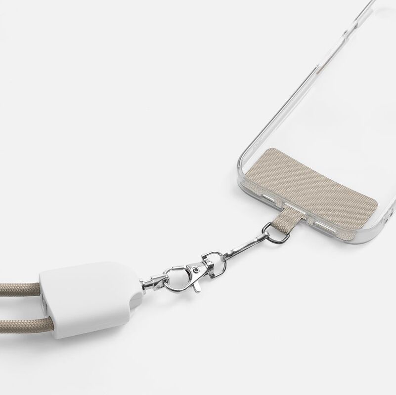 Кабель-ланьярд energyFlex Pro, серо-бежевый арт.21327.10