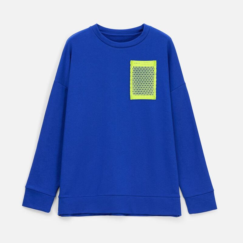 Карман из крупной сетки Pose, серый арт.18457.10