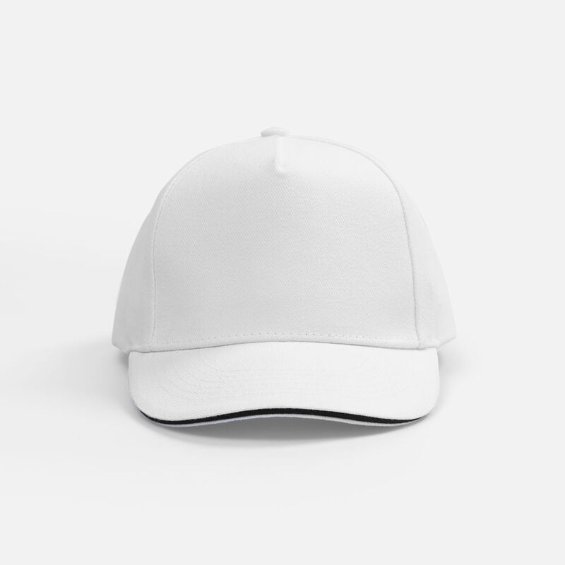 Бейсболка Classic 2.0, белая с темно-синим кантом арт.21848.64