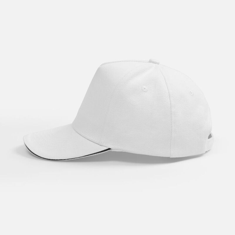 Бейсболка Classic 2.0, белая с темно-синим кантом арт.21848.64