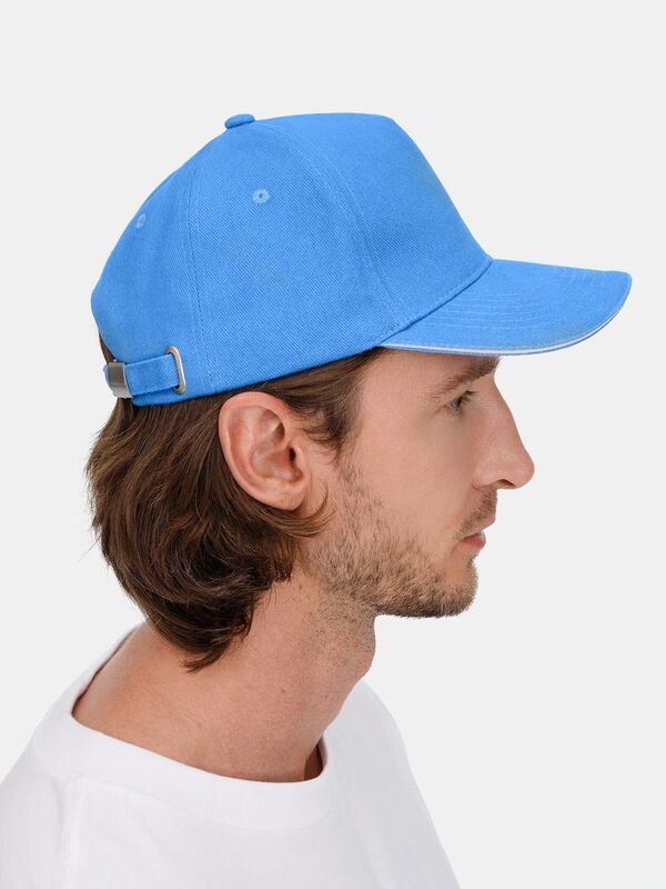 Бейсболка Classic 2.0, синяя с белым кантом арт.21848.49
