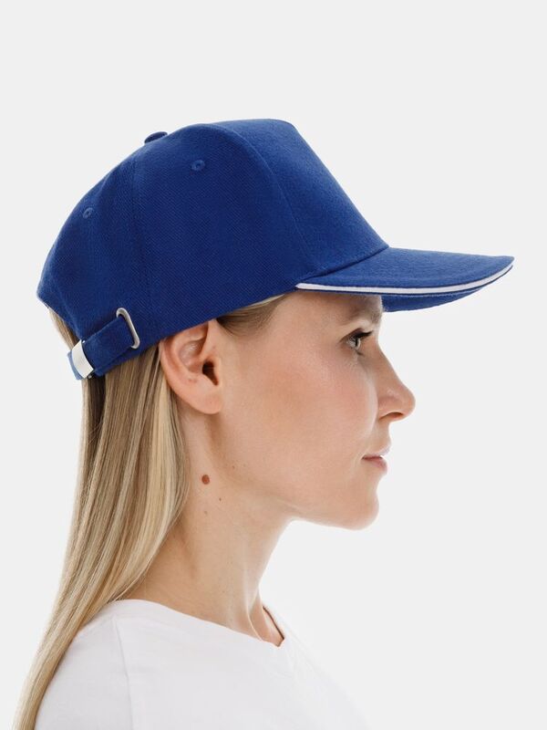Бейсболка Classic 2.0, ярко-синяя с белым кантом арт.21848.44