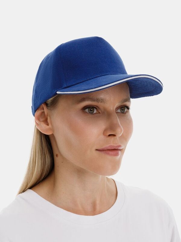 Бейсболка Classic 2.0, ярко-синяя с белым кантом арт.21848.44