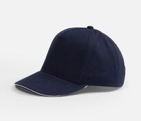 Бейсболка Classic 2.0, темно-синяя с белым кантом арт.21848.46